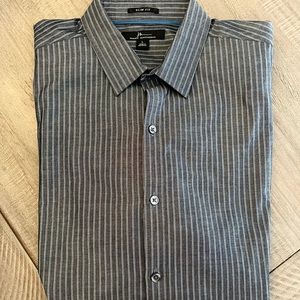 Marc Anthony Striped Button Down Dress Shirt